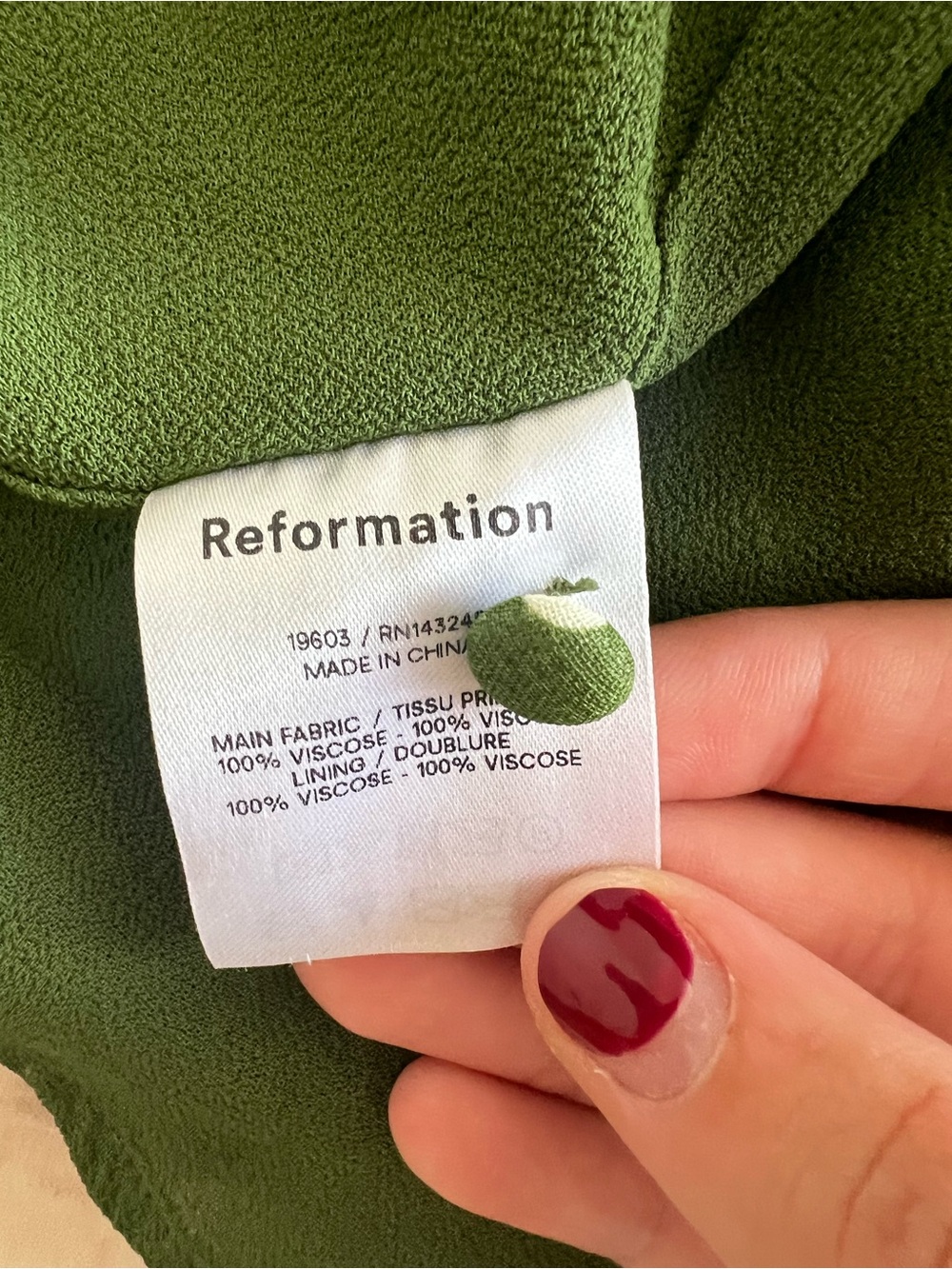 Reformation Green Polka Dot Maxi Dress with Puff Sleeves - Picture 6 of 7